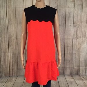 NWT Victoria Beckham orange and black dress
